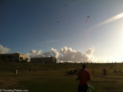 Kite flying in old san juan